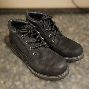 Timberland Nellie Chukka Black Waterproof Leather Boots Anti-fatique Women's 8.5